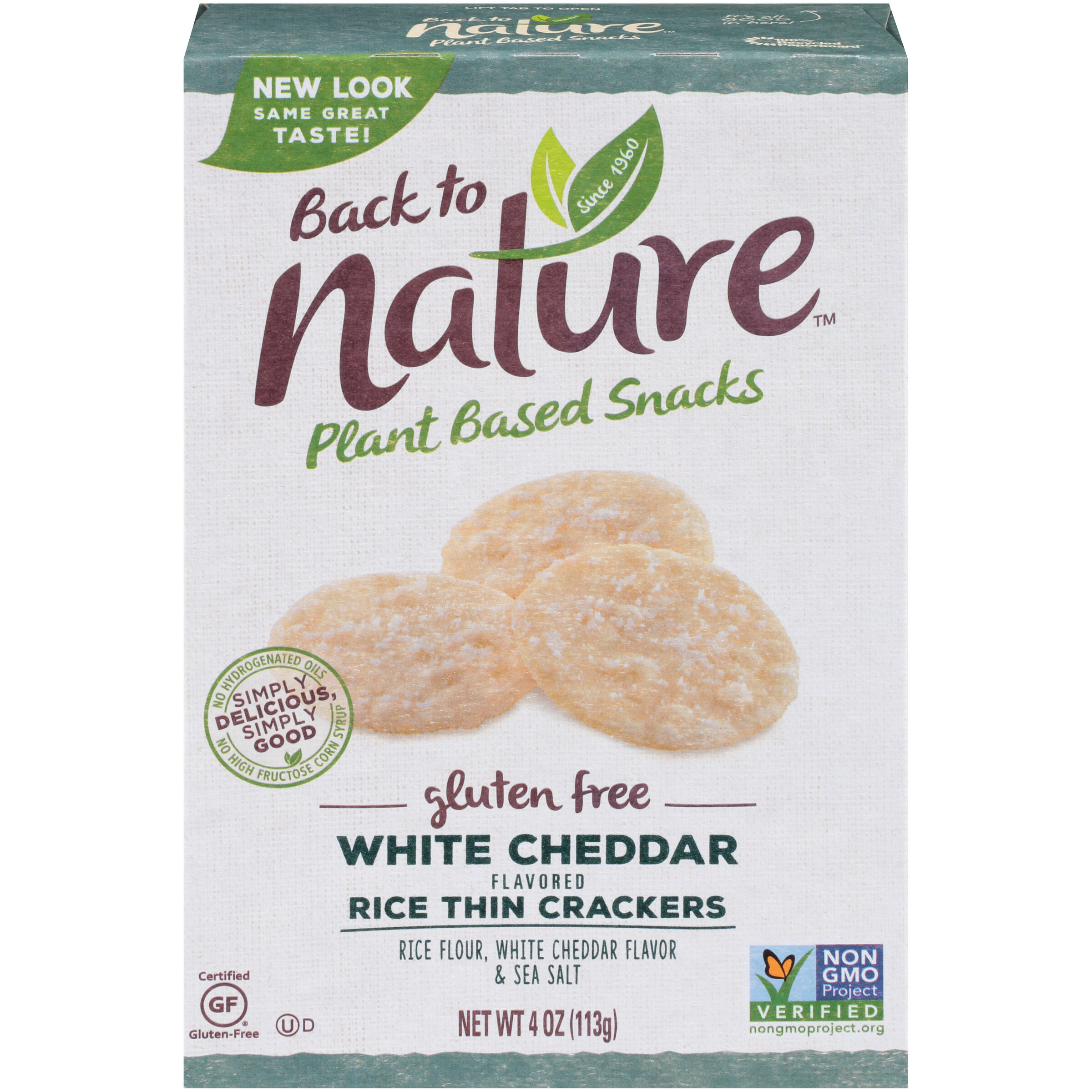 Back to Nature™ Gluten Free White Cheddar Flavored Rice Thin Crackers 4 oz. Box
