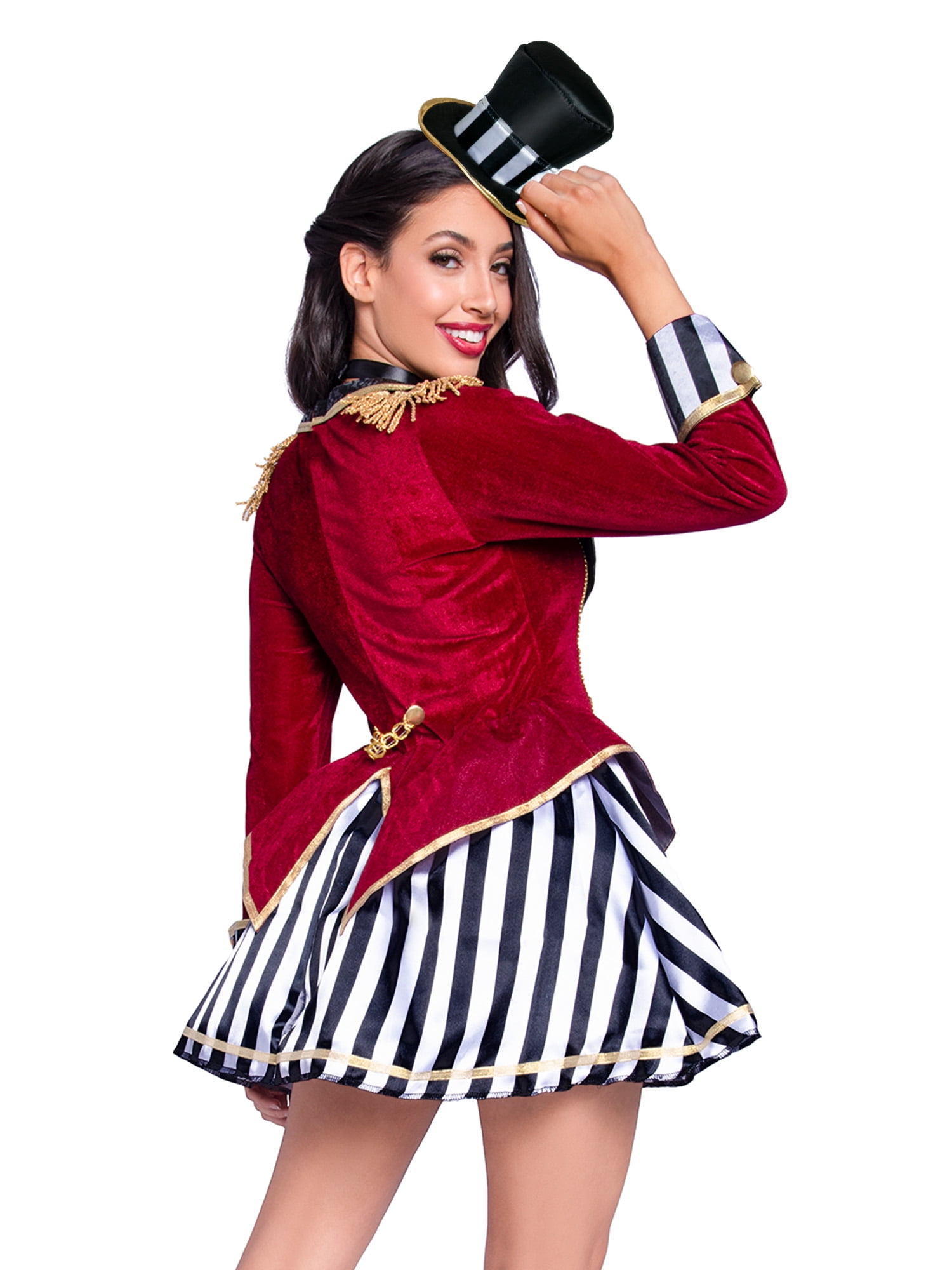 Wonderland Women's Fancy-Dress Halloween Circus Ringmaster Costume for Adult, Small