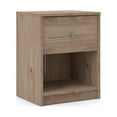 thumbnail image 4 of Tvilum Studio 1 Drawer and 1 Shelf Bedroom Nightstand for Adults, Jackson Hickory, 4 of 13