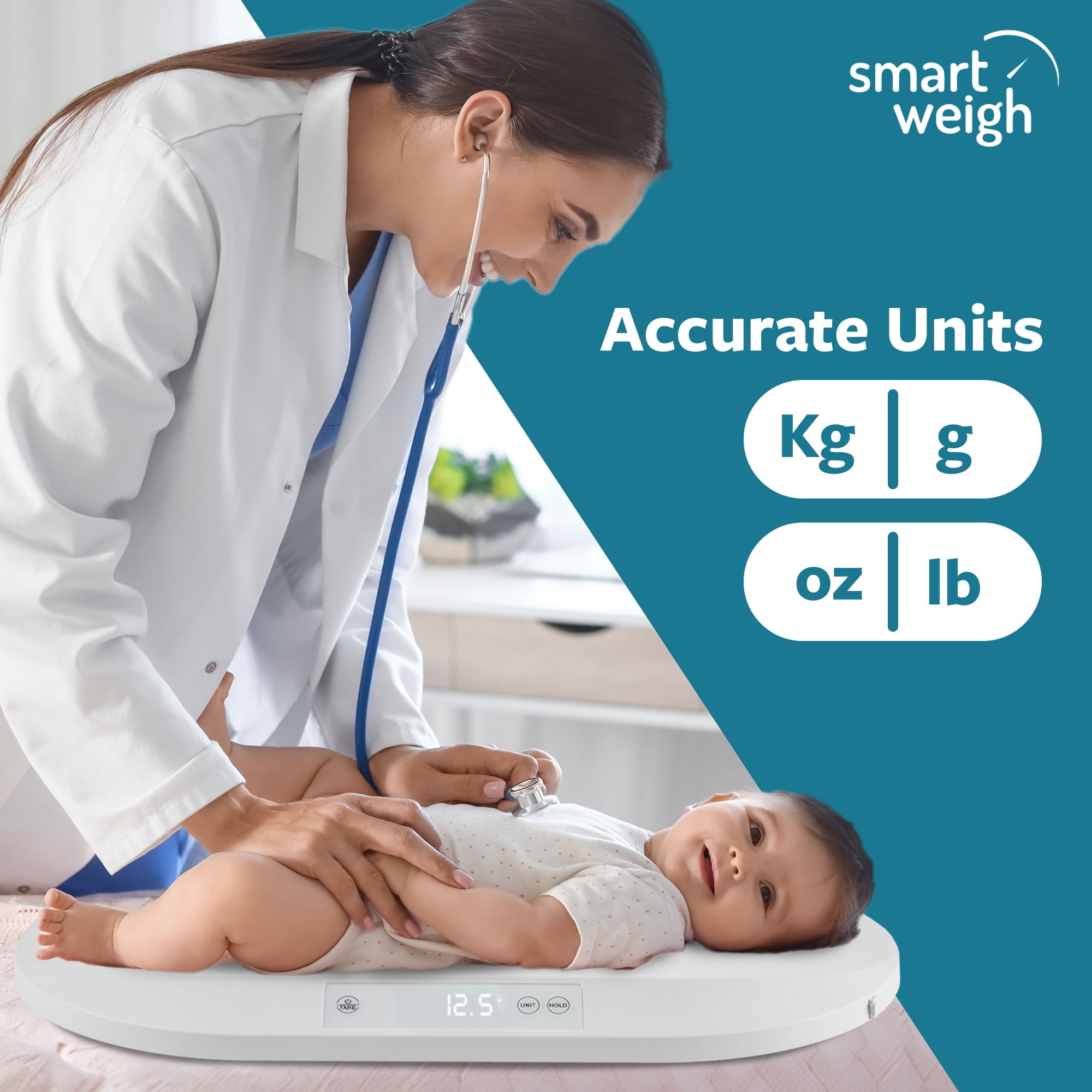 Smart Weigh Accurate Digital Baby and Pet Scale  - 40kg Capacity