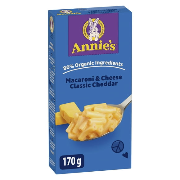 Macaroni au fromage Cheddar classique d'Annie's, repas pour enfants, 170 g 170 g