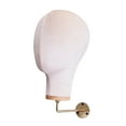 thumbnail image 3 of Dualoai Wall Mounted Female Velvet Mannequin Head Hat Display Stand for Salons Homes Beige, 3 of 9