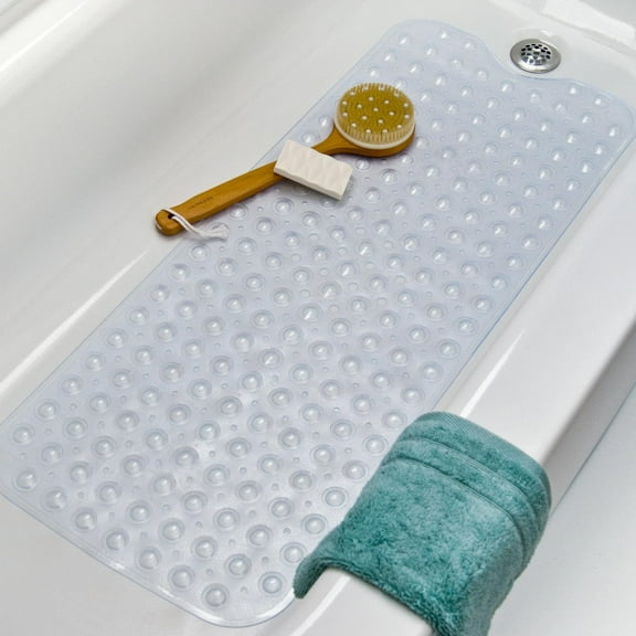 Ktaxon Extra Long Bath Tub Shower Mat Clear Non-Slip Safety Anti Skid Shower Protection Extra Large Bathroom Accessories