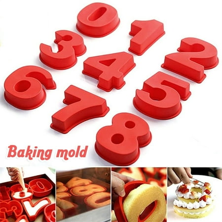 

Creative 3D Number Cake Stencils DIY Fondant Cake Chocolate Silicone Template