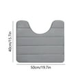 Hwuxmo Memory Foam Bath Mat U Shape Toilet Mats Bathroom Rugs Soft Comfortable Water Quick