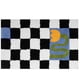 thumbnail image 1 of Felpudo a cuadros antideslizante, rejilla blanca y negra, bonito tapete para puerta para baños, cocinas, salas de estar, Gloria de la mañana, 50x80, 1 of 8