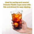 thumbnail image 3 of Pokanic Plastic Clear Cups 20 oz with Lids and Straws 100 Set Disposable Cold Beverage Drinking Iced Coffee Water Juice Tea Party Travel Cafe Restaurant School Office Home Kitchen (100 Set, 20 oz), 3 of 9