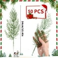thumbnail image 2 of 50 PCS Artificial Pine Branches Christmas Faux Pine Greenery Stems Fake Cedar Pine Needles Picks for Christmas Tree Wreath Garland DIY Crafts Holiday Home Decoration, 2 of 5