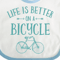 thumbnail image 4 of Inktastic Life's Better on a Bicycle Girls Baby Bib, 4 of 4