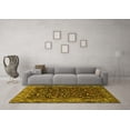 thumbnail image 3 of Ahgly Company Machine Washable Indoor Round Persian Yellow Traditional Area Rugs, 8' Round, 3 of 4