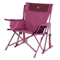 thumbnail image 2 of GCI Outdoor Kickback Insulated Rocker Low Profile Rocking Camping Chair with Cup Holder, Berry, 2 of 12