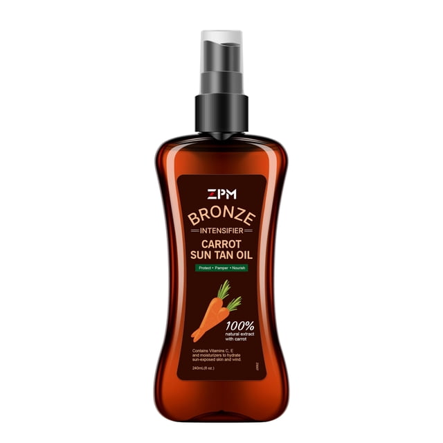 Aceite bronceador en aerosol con forma de zanahoria Jeallis, 240 ml, vegano, SPF 0