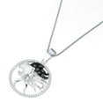 thumbnail image 3 of Vir Jewels 1/8 CTTW Black Diamond Zodiac Pendant Necklace for Women in Sterling Silver 1 Inch, 3 of 6
