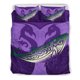 thumbnail image 4 of Juego de cama Maori Manaia Ballenas Dioses del Mar, Violeta, 4 of 6
