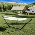 thumbnail image 2 of Bingirl Hamac pour 2 Personnes avec Support, Capacité Robuste de 450 Lb, Polyester Résistant aux Intempéries, Beige, 2 of 10