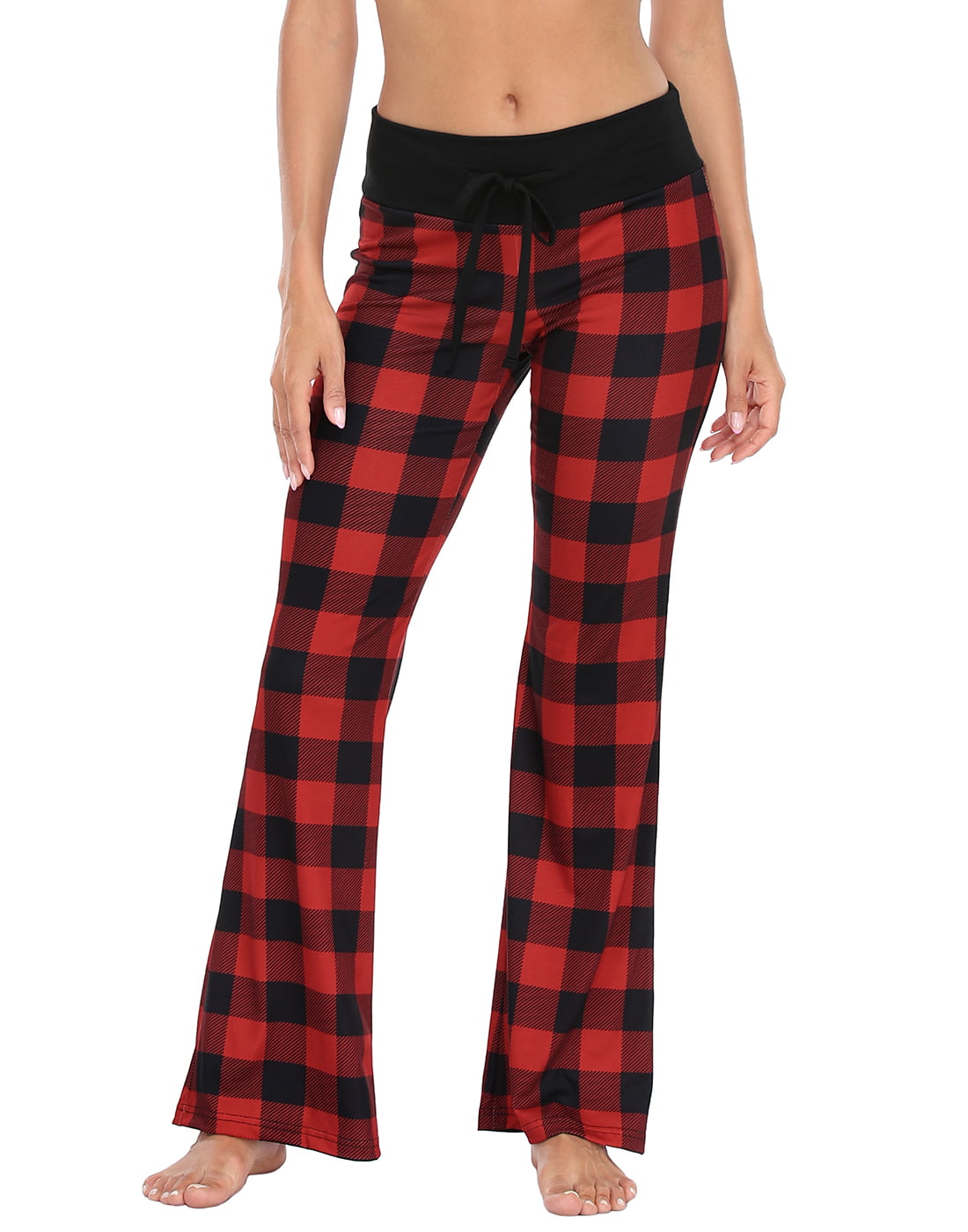 HDE Womens Pajama Pants Wide Leg Sleepwear Casual Loose Lounge Pant PJ  Bottoms Candy Canes - S 