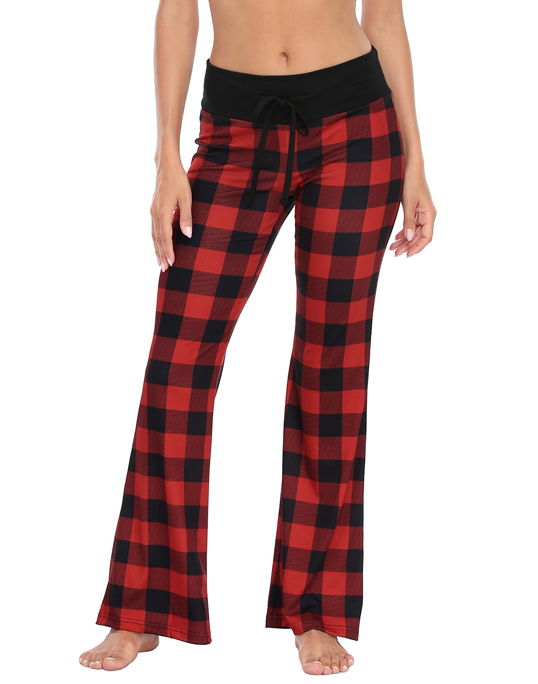 HDE Womens Pajama Pants Wide Leg Sleepwear Casual Loose Lounge Pant PJ  Bottoms Candy Canes - S 