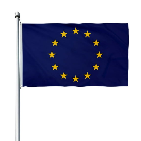 Aihccy European Union (EU) Flag with Brass Grommets Size - 3x5Ft