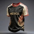thumbnail image 2 of Men Mexico Soccer Jersey Shirts Trendy Graphic Short Sleeve Tee Crew Neck T Shirts Happy Fashion Jerseys for Men 2026 Football Shirt, 2 of 4