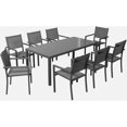 thumbnail image 2 of Comedor de jardin, conjunto de mesa y sillas de aluminio y textileno - Antracita / Gris - 8 plazas - CAPUA 180 esquí esquí Gafas de esquí, 2 of 5