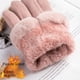 thumbnail image 4 of Guantes de terciopelo cálidos de invierno para mujer, otoño e invierno, para montar al aire libre, pantalla táctil, a prueba de viento, cálidos para conducir, 4 of 6