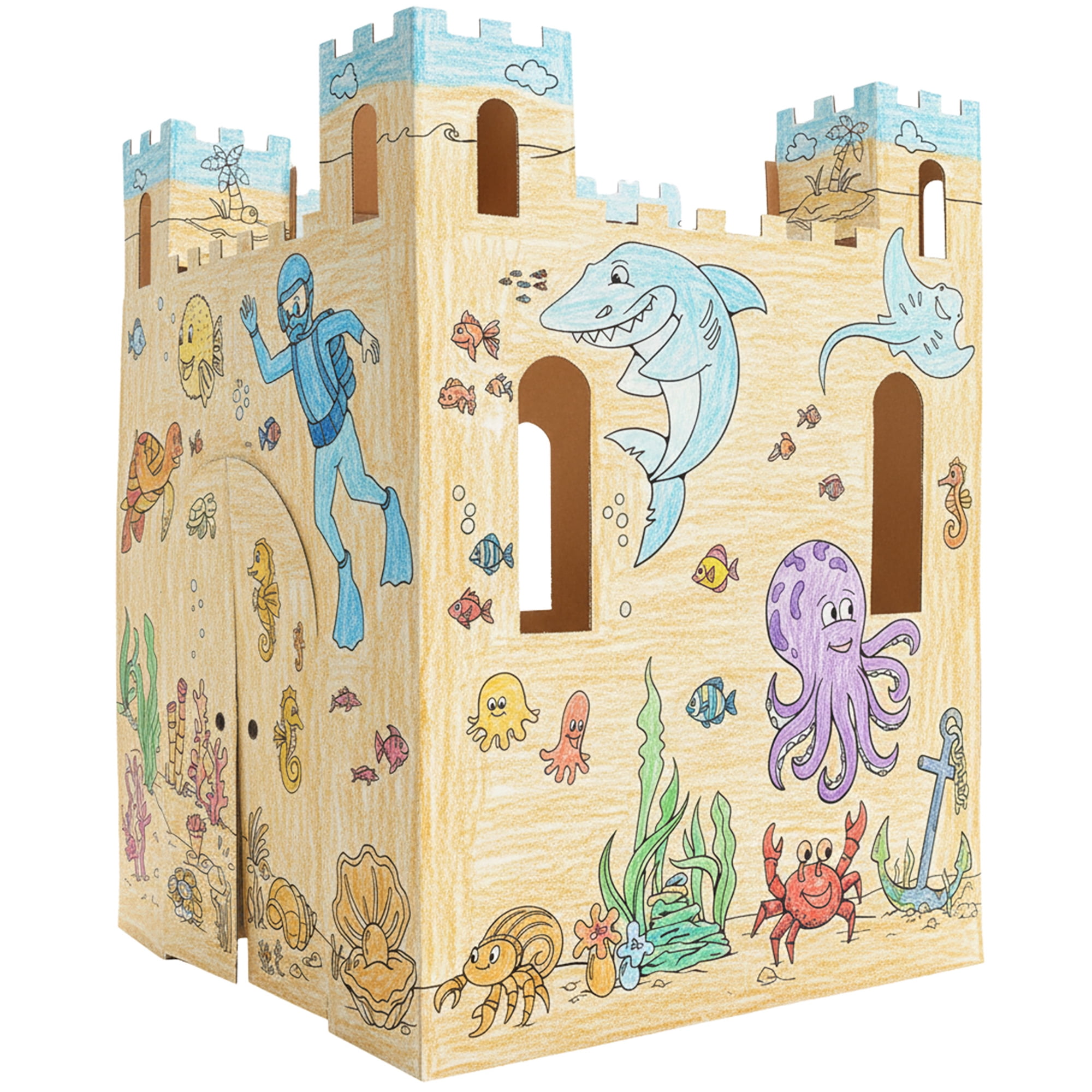 Easy Playhouse, Kids Art & Craft Reversible Sand Castle, 32
