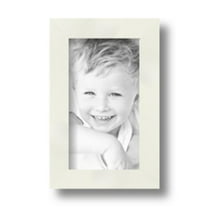 ArtToFrames 4" x 7" White Picture Frame, 4x7 inch White Wood Poster Frame (WOM-5140)