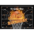 thumbnail image 6 of Basketball Birthday Backdrop It's Game Time Basketball Birthday Photography Background for Boys Men Sport Basketball Happy Birthday Party Decorations Banner Photo Booth Props, 6 of 6