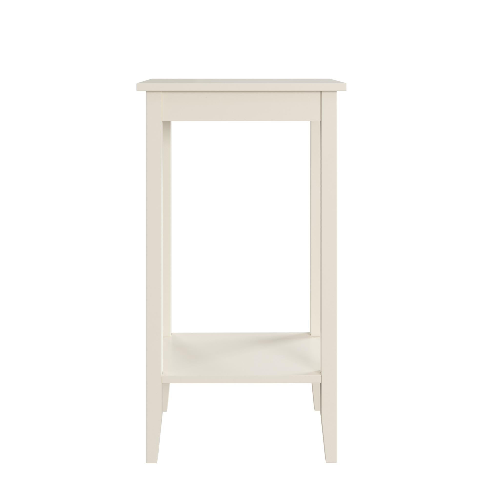 Tall end table white deals