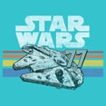 thumbnail image 2 of Girls Star Wars Millennium Falcon 77' Vintage Stripes T Shirt, 2 of 4