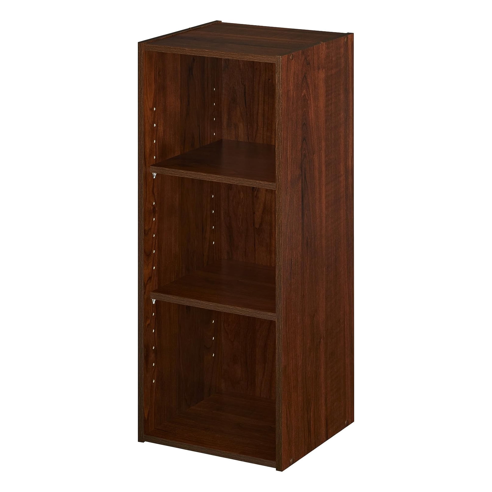 ClosetMaid 3 Tier Storage Organizer w/ 2 Adjustable Shelves, Dark Cherry
