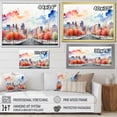 thumbnail image 4 of Designart "Popart Cityscape City Fog I" Cityscapes Floater Framed Wall Art Living Room, 4 of 7