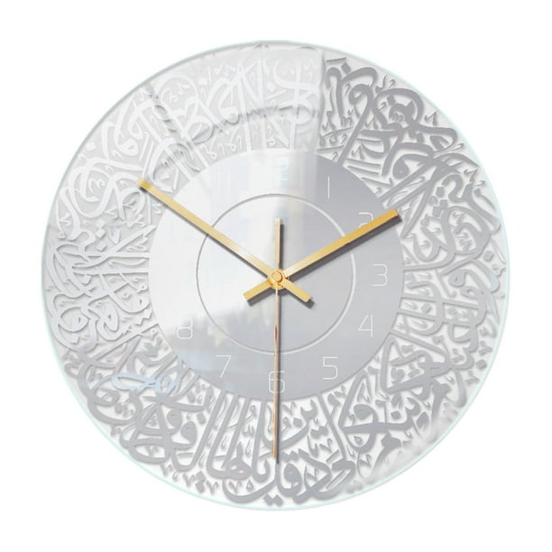 Reloj de pared Sunnimix Acrílico Islámico 30 cm Barrido silencioso