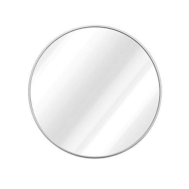 Tinytimes 27 56 Modern Large Round Mirror Brushed Framed Wall Home Decor For Bathroom Living Rooms Entryways Silver Com Tinytimes 27 56 Modern Large Round, Large Round Chrome Framed Mirror