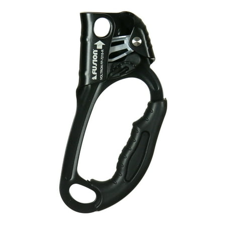 Black Diamond Ascender Fusion Climb Voltron Ergonomic Hand Ascender Rock Climbing Tree Arborist Rappelling 8-13mm Rope Clamp Right Black ()