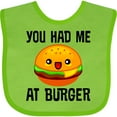 thumbnail image 3 of Inktastic You Had Me at Burger Boys or Girls Baby Bib, 3 of 4