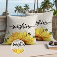 thumbnail image 3 of Sunflowers Outdoor Pillow Covers 20x20 Set of 2,Waterproof Patio Throw Pillowcase Protectors,Farmhouse Bees Vintage Sunshine Summer Decorative Pillow Shams Cushion Covers for Seat Bed Couch Sofa, 3 of 8