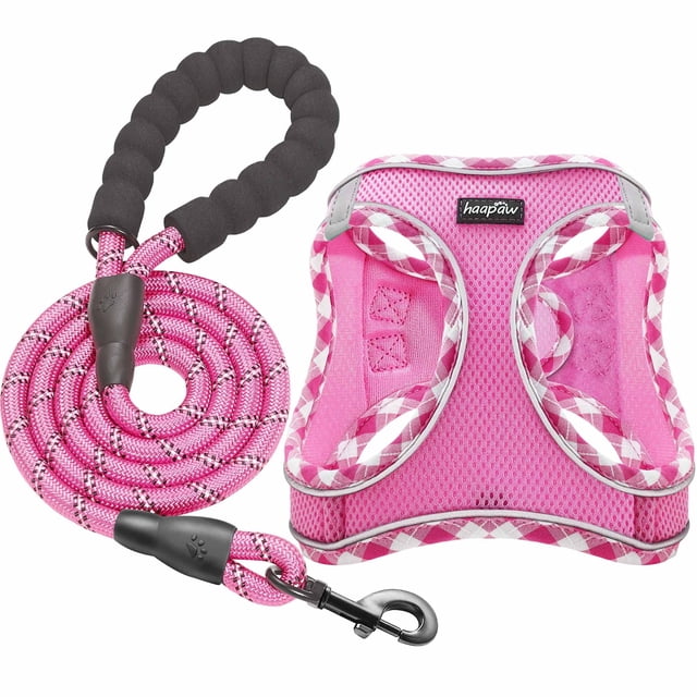 Juego de arneses para perros Haapaw sin tirón, ajustable, reflectante