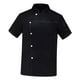 thumbnail image 2 of Chaqueta , parte superior de manga corta, ropa de camarera de cocina transpirable, chaqueta ligera, para restaurante, industria , negro Negro L Sunnimix Chaquetas de cocinero, 2 of 8