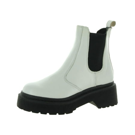 

Steve Madden Womens Manzo Patent Leather Chelsea Boots White 11 Medium (B M)