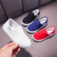 thumbnail image 2 of Kids Solid Color Slip-On Canvas Comfortable Casual Shoes, All Season Non-Slip Lightweight Sneakers, 2 of 4