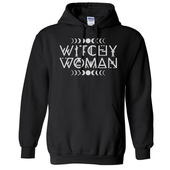 Witchy Woman Hoodie Sweatshirt Unisex Large Black