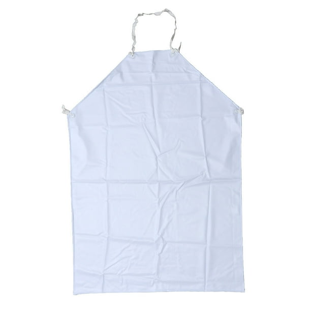 Delantal impermeable unisex resistente para cocina de carnicero (blanco)