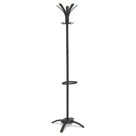Alba CLEO Coat Stand, Stand Alone Rack, Ten Knobs, Steel/Plastic, Black
