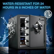 SentrySafe SFW123DSB Fire-Resistant Safe and Water-Resistant Safe with Dial Combination, 1.23 Cu. ft