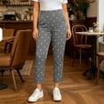 thumbnail image 2 of QSAWXQZ Women's Polka Dot Jogger Pants Elastic Waist Yoga Tapered Pants with Pockets L, 2 of 6