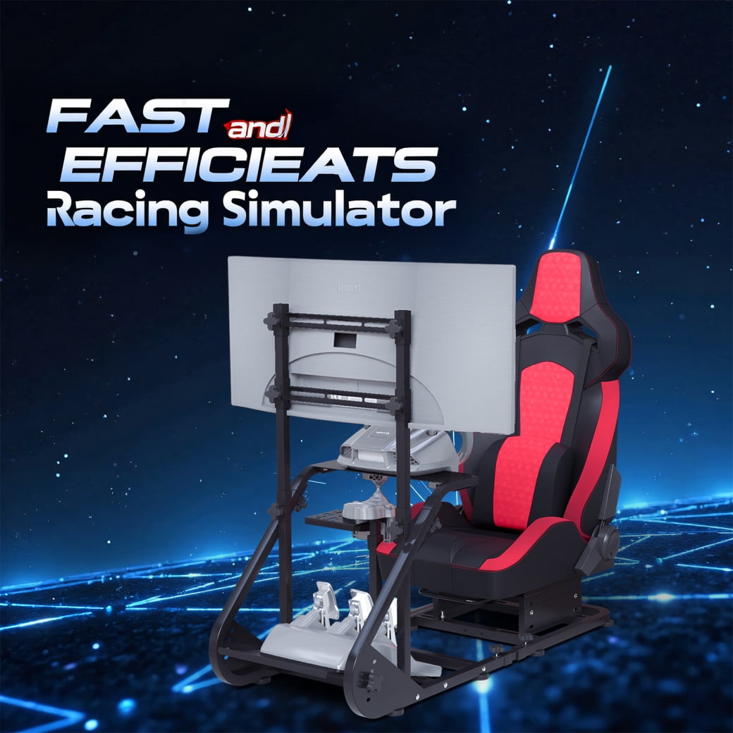 Enhanced Stable Racing Wheel Cockpit Frame Compatible with Fanatec Thrustmaster Logitech PXN Simulators for PS5 PS4 Xbox PC