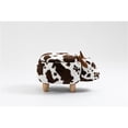 thumbnail image 5 of Home 2 Office Adorable Cow Traditional Fur Fabric & Wood Ottoman in Brown/White, 5 of 17
