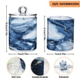 thumbnail image 3 of WOBOGO Ink Blue White Marble Transparent Plastic Jar 2pcs Cotton Swabs Balls Pads Floss Stick Dispenser Bathroom Vanity Storage Organizer, 3 of 7