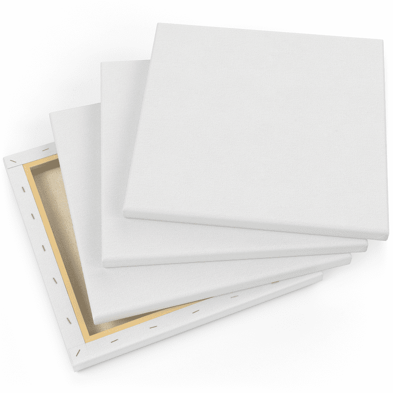 Arteza Stretched Canvas, Classic, White, 10x10, Blank Canvas Boards for  Painting - 8 Pack